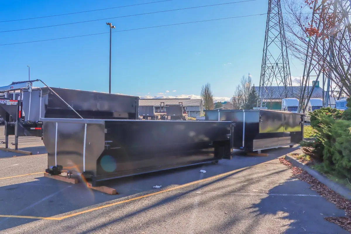 Roll-off dumpster ready for waste disposal at job site for Estate Cleanout Dumpster Rental in Buckeye